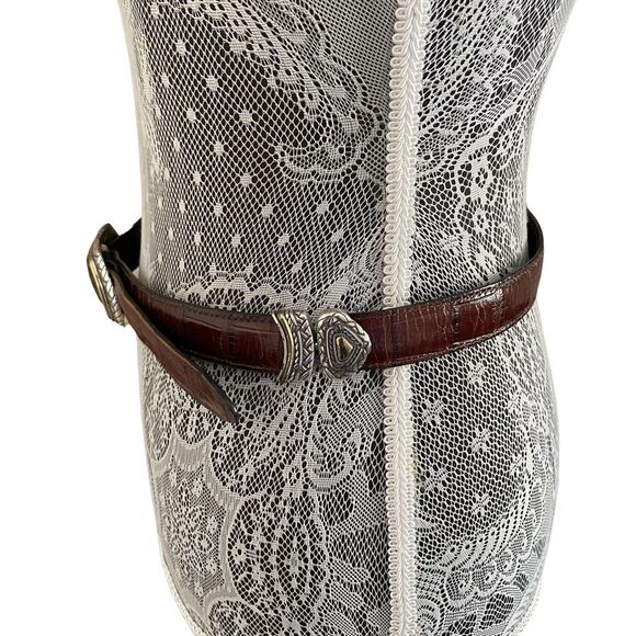 Az Tex Marcus Two Tone Reversible Western Leather Belt Size 32 main image 5
